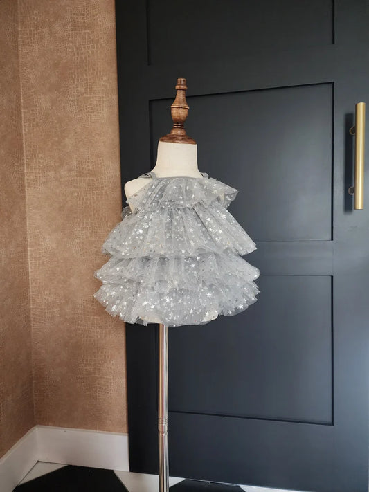 silver star ruffle bikini