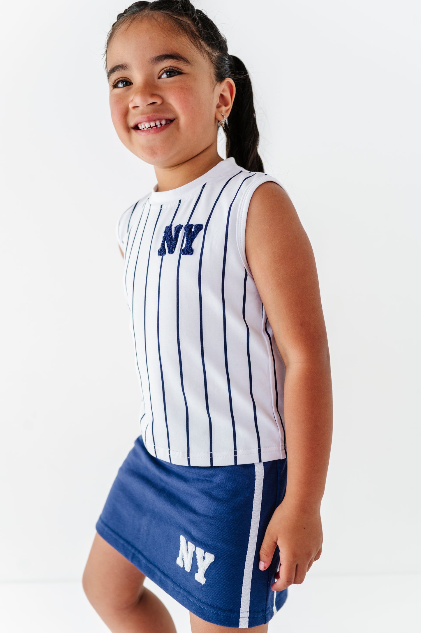 NY navy blue skort