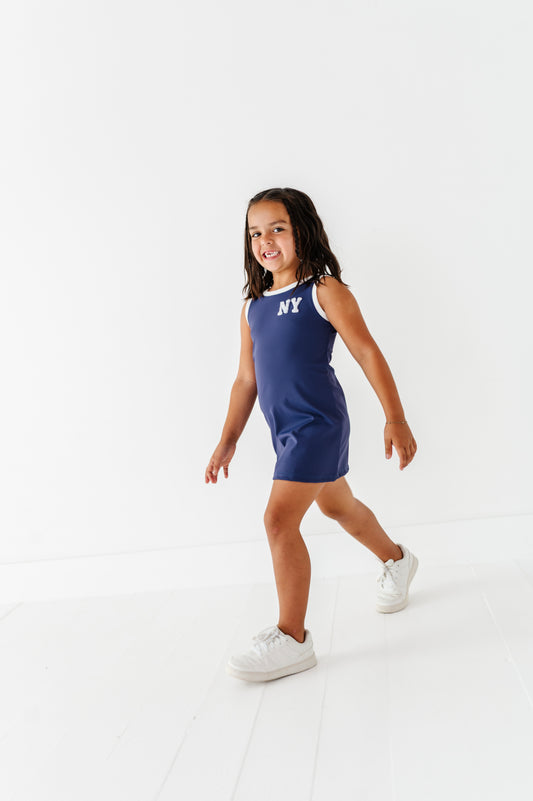 Navy blue NY tank dress
