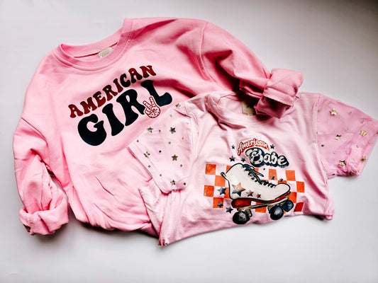 American Girl Pink Sweatshirt