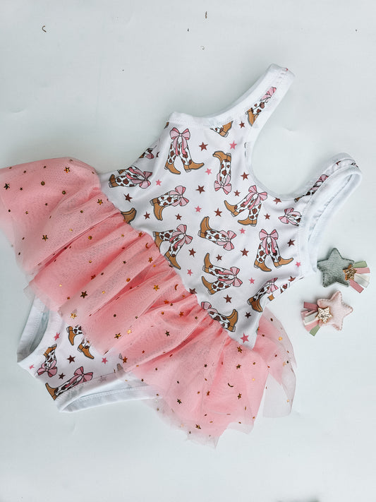 Bow boots tutu Leotard/Swimsuit