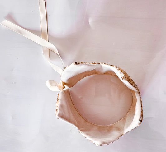 Light gold sequins crown