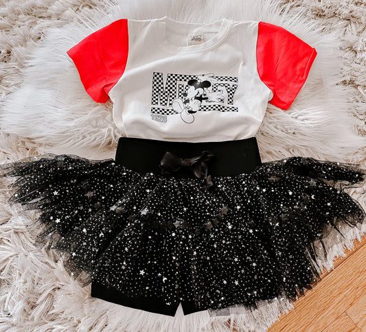 Checkered color blocked tshirts