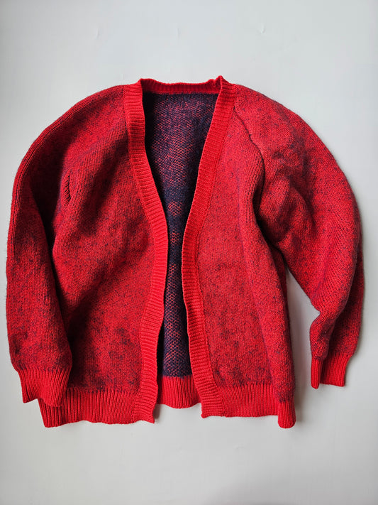 Soft/fuzzy USA cardigan