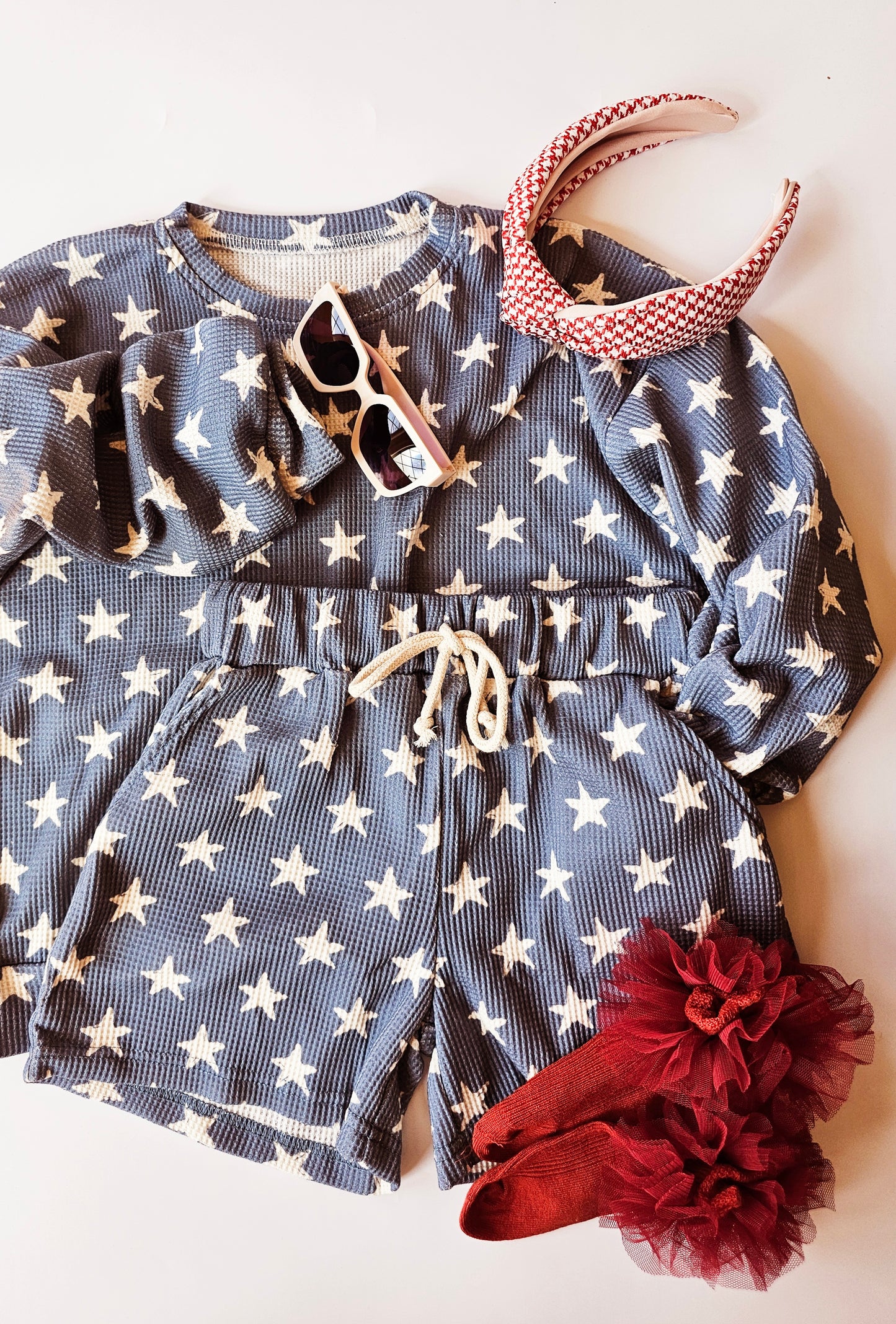 Blue stars Waffle Lounge Set