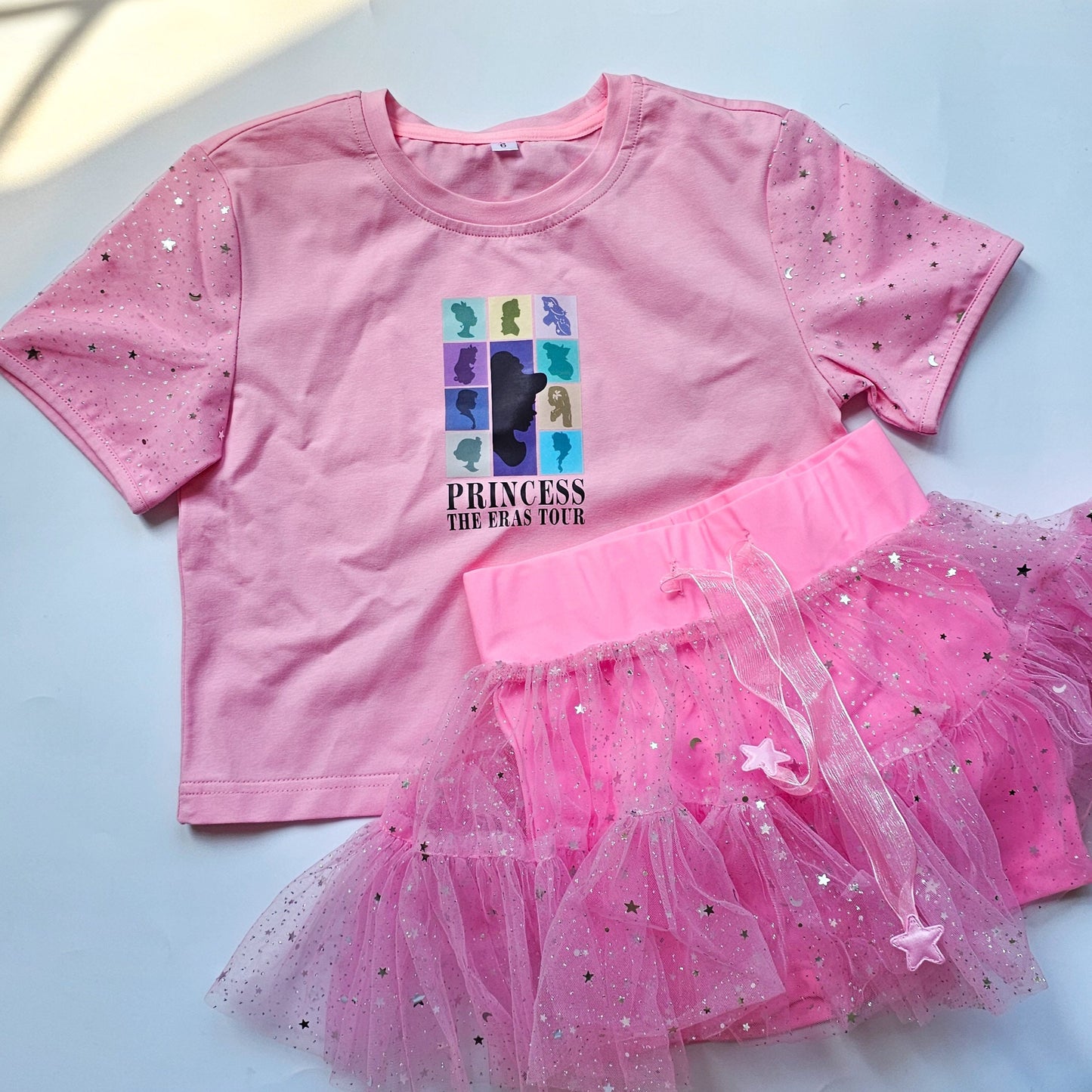 Pink & Silver star tee