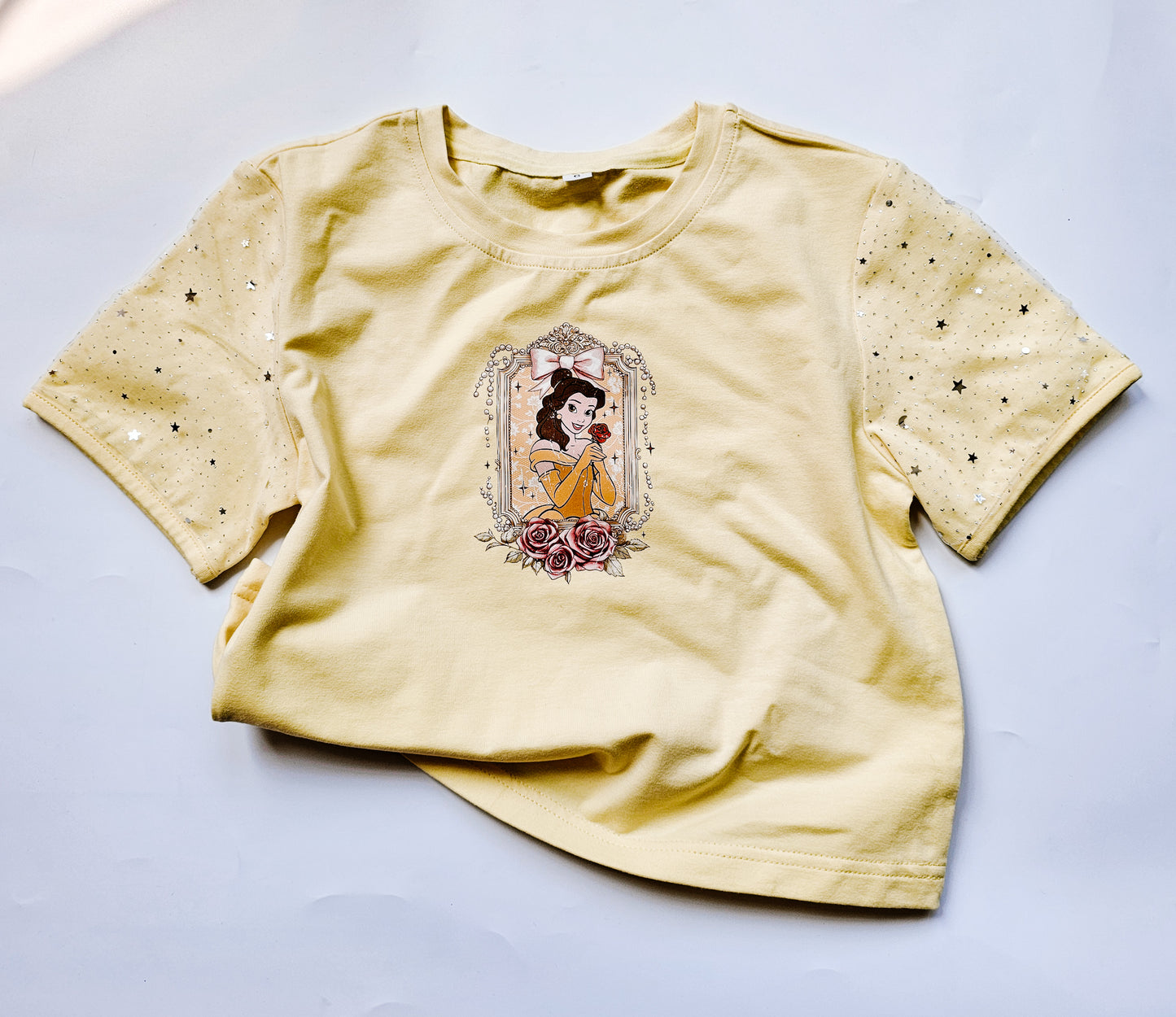 Pale Yellow & Silver star tee