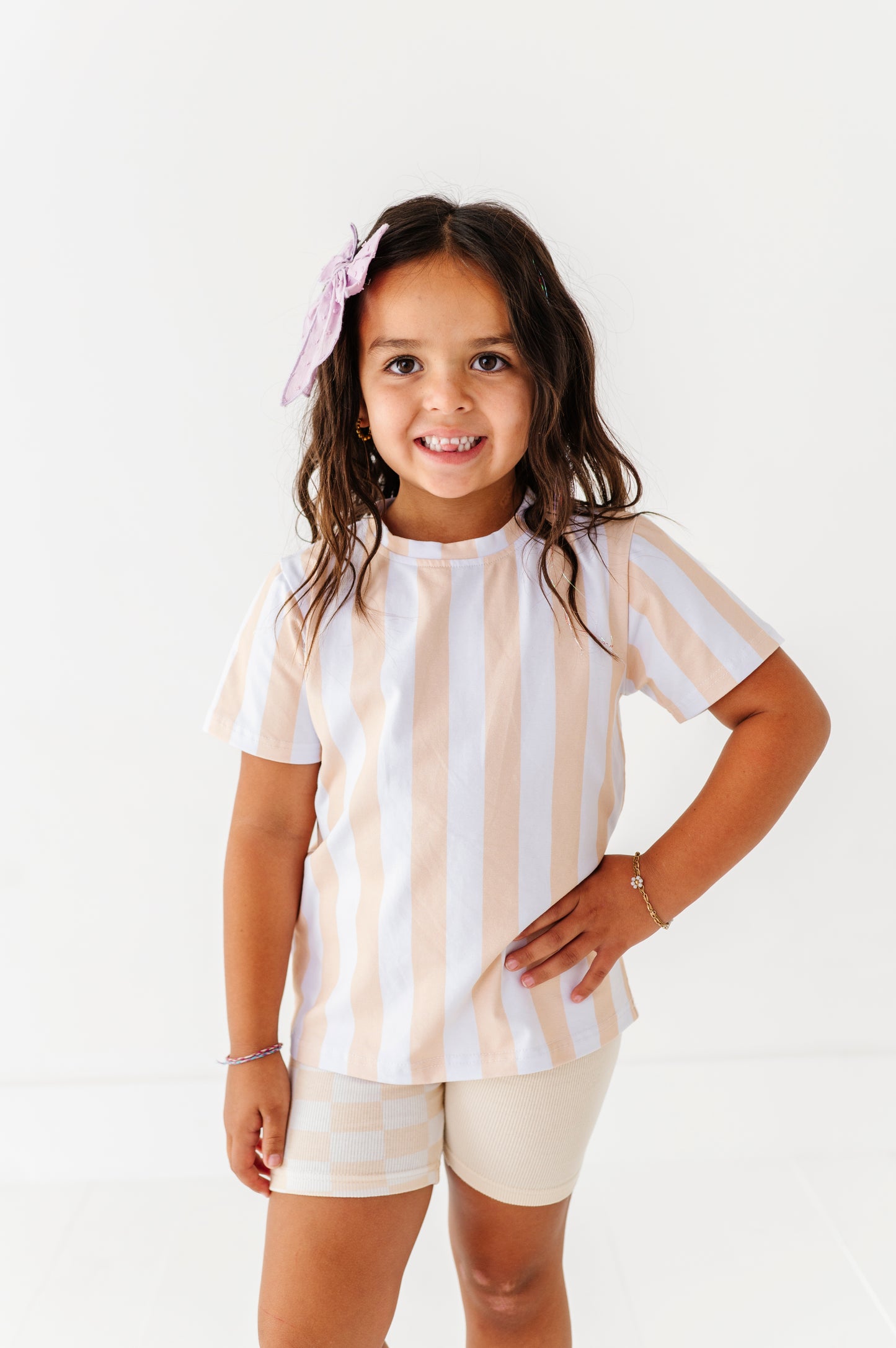 Tan striped tshirt
