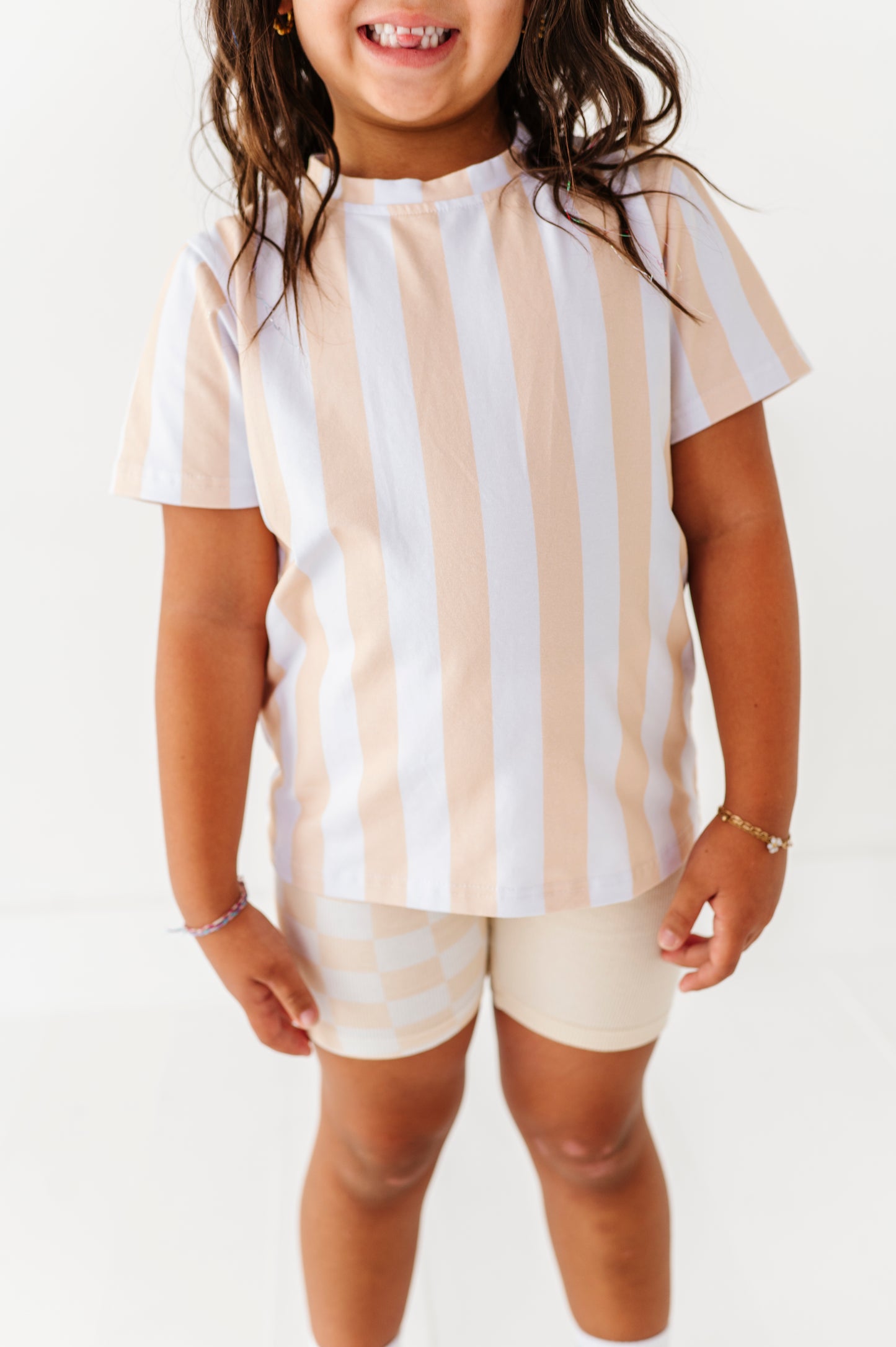 Tan striped tshirt