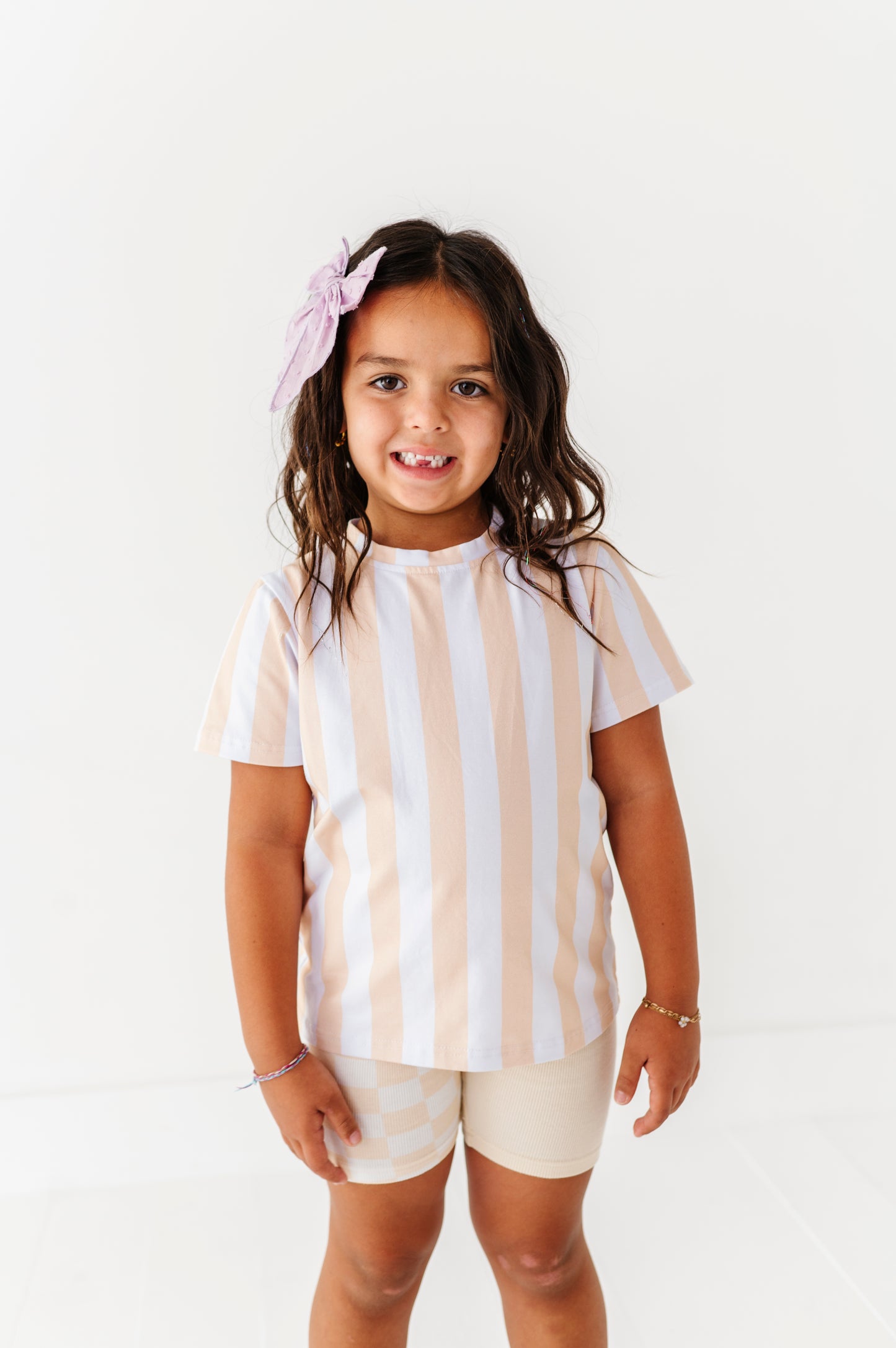 Tan striped tshirt