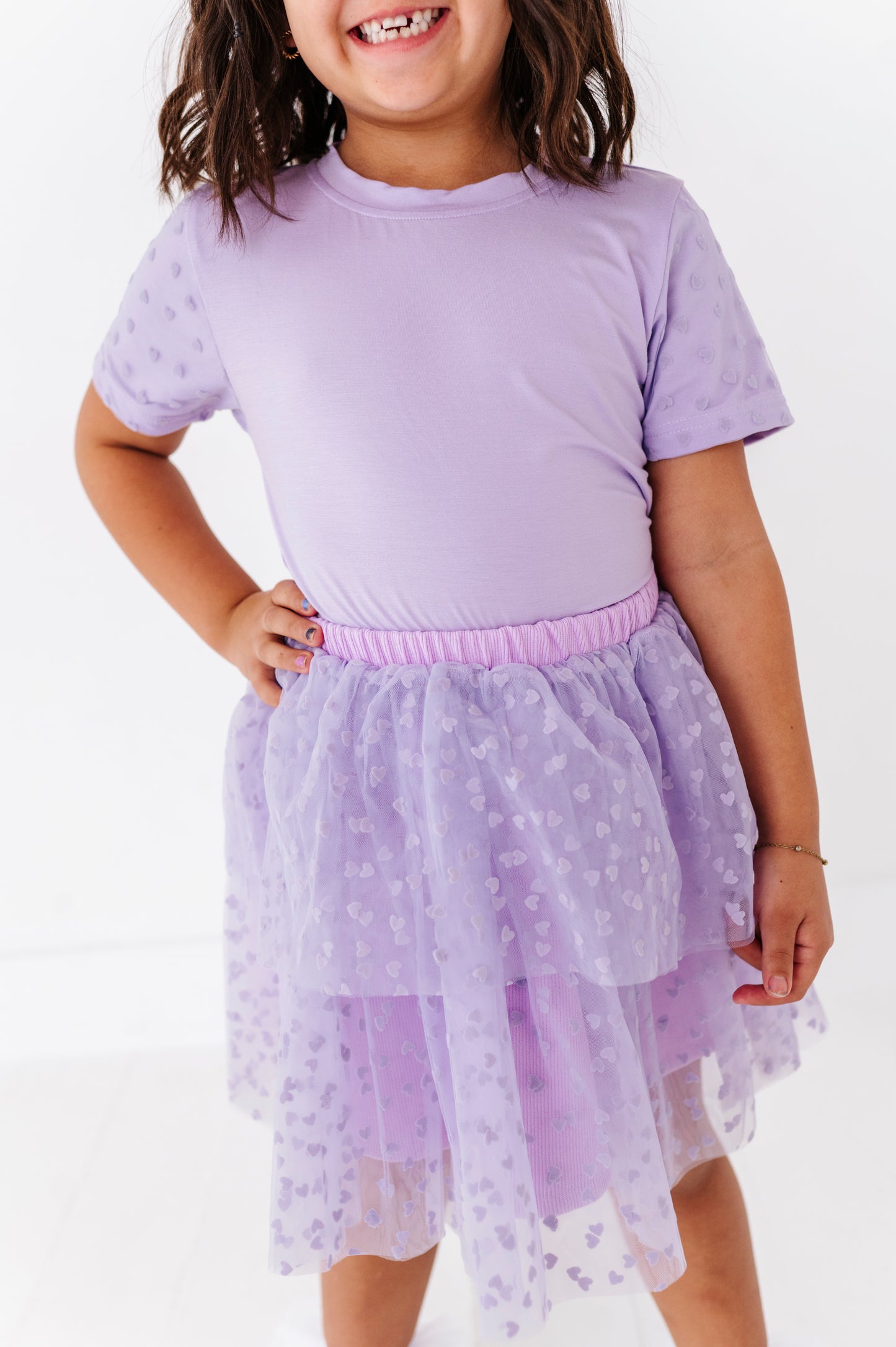 Purple heart tutu skirt