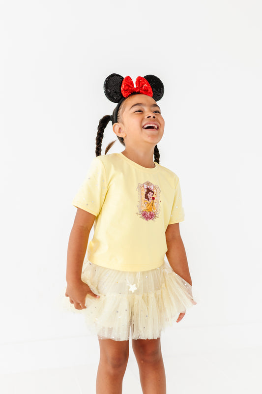 Pale Yellow & Silver star tee