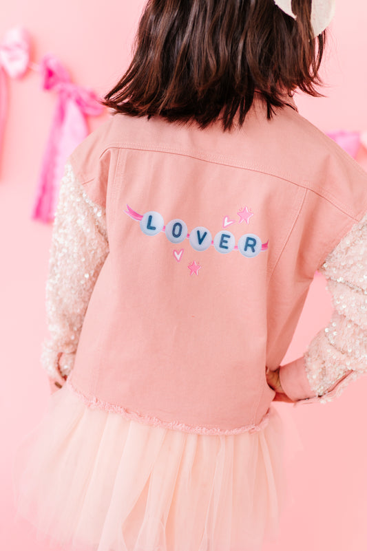 Pink Denim + Shine jacket