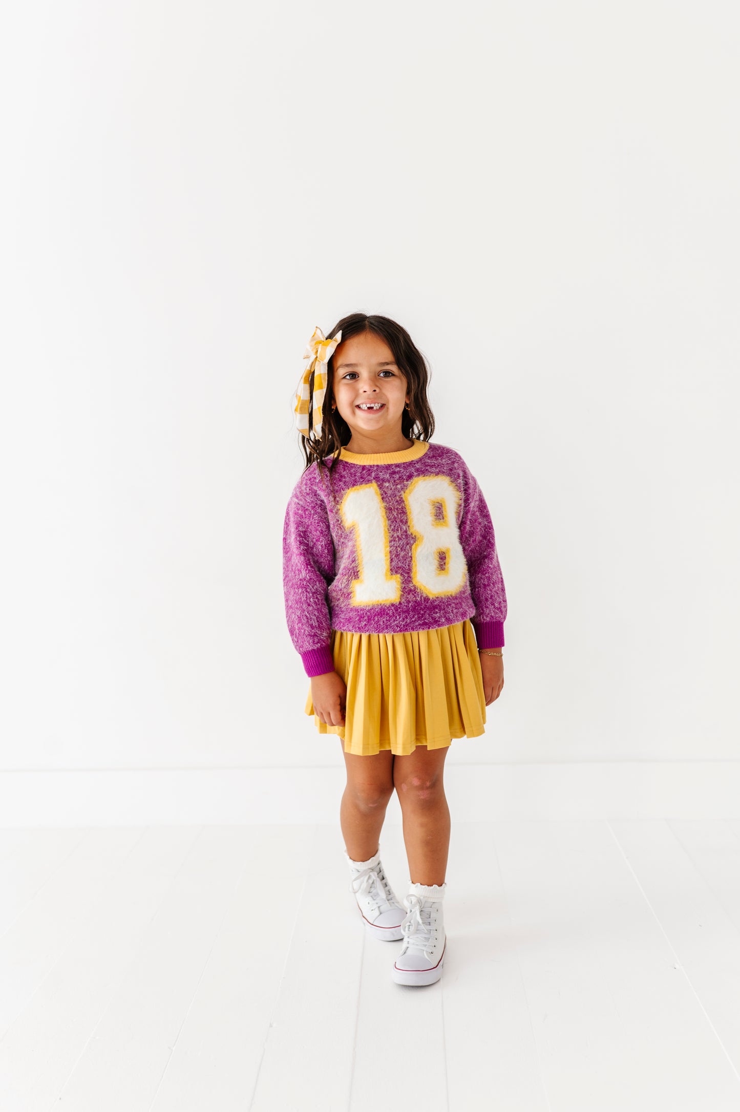 Fuzzy 18 jersey sweater