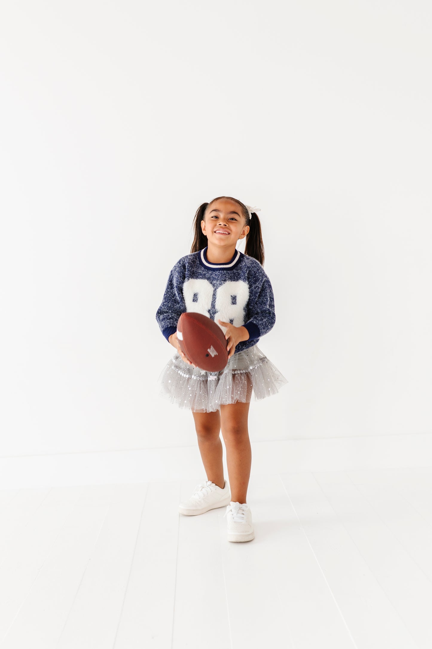 Fuzzy 88 jersey sweater