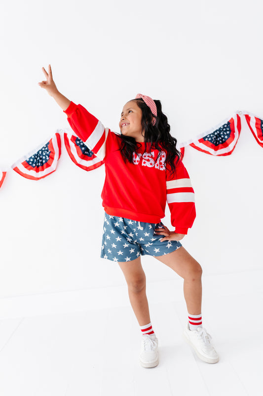 USA red rugby sweatshirt