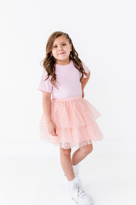 Pink heart tutu skirt