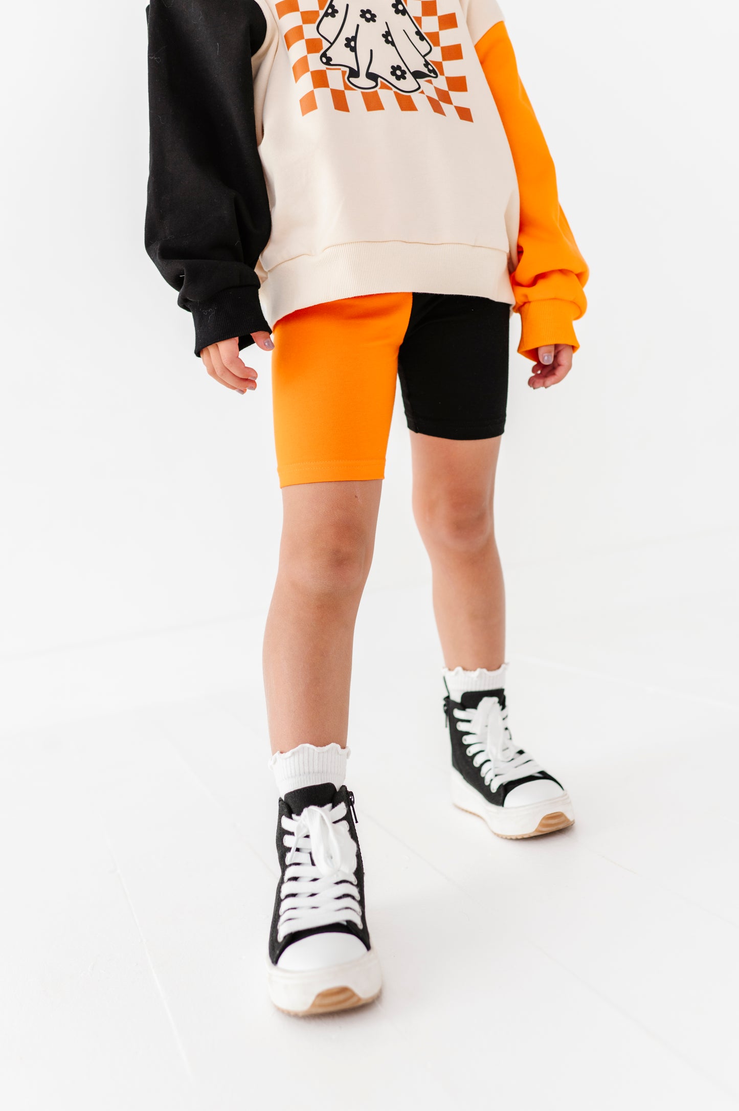 Checkered Ghost Bike Shorts Set