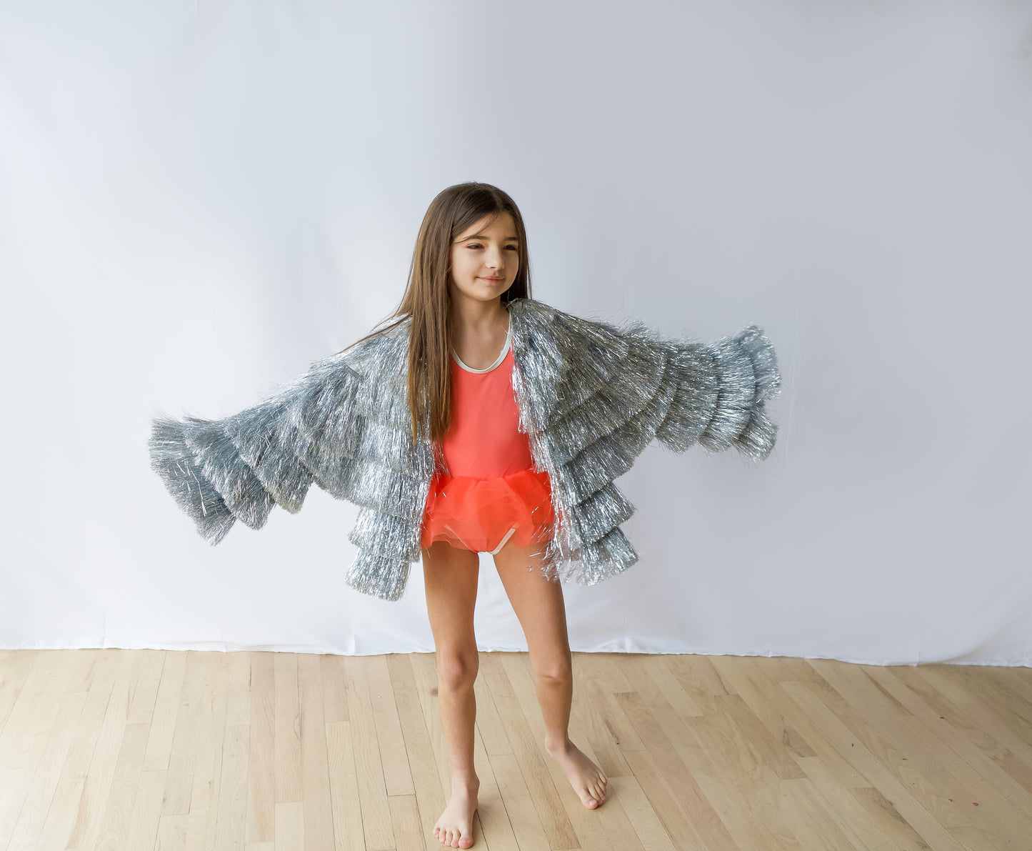 Silver fringe tinsel jacket