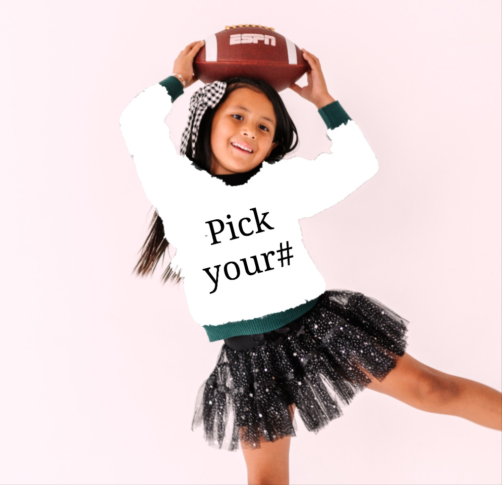 CUSTOM Fuzzy Jersey Sweater - ADULT