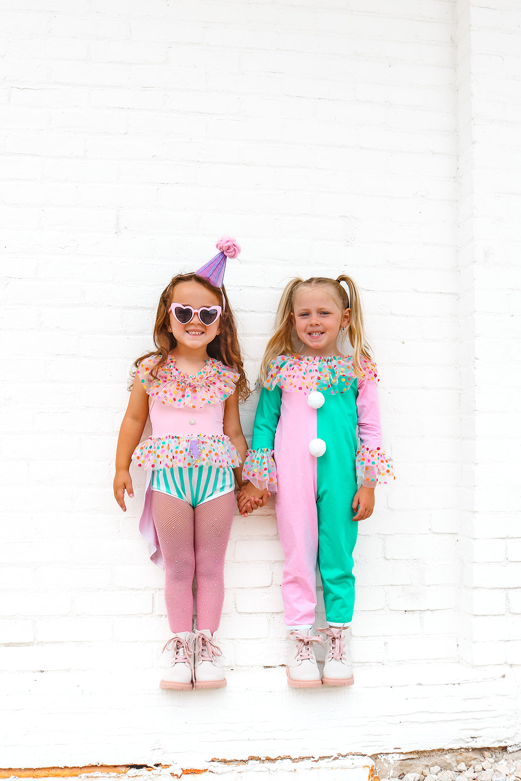Mint & pink clown costume