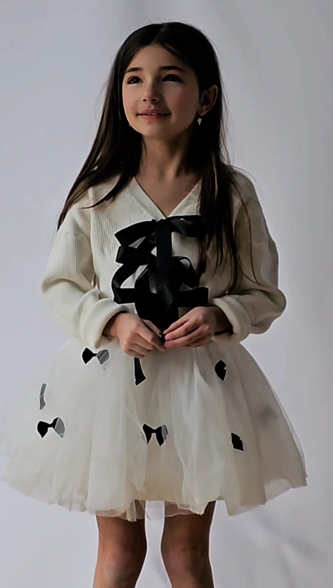Black bow cardigan
