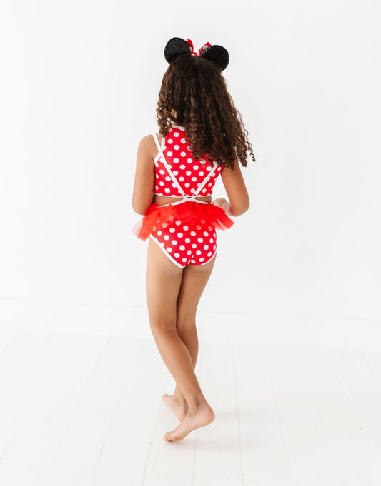 Red & white polka dot swimsuit