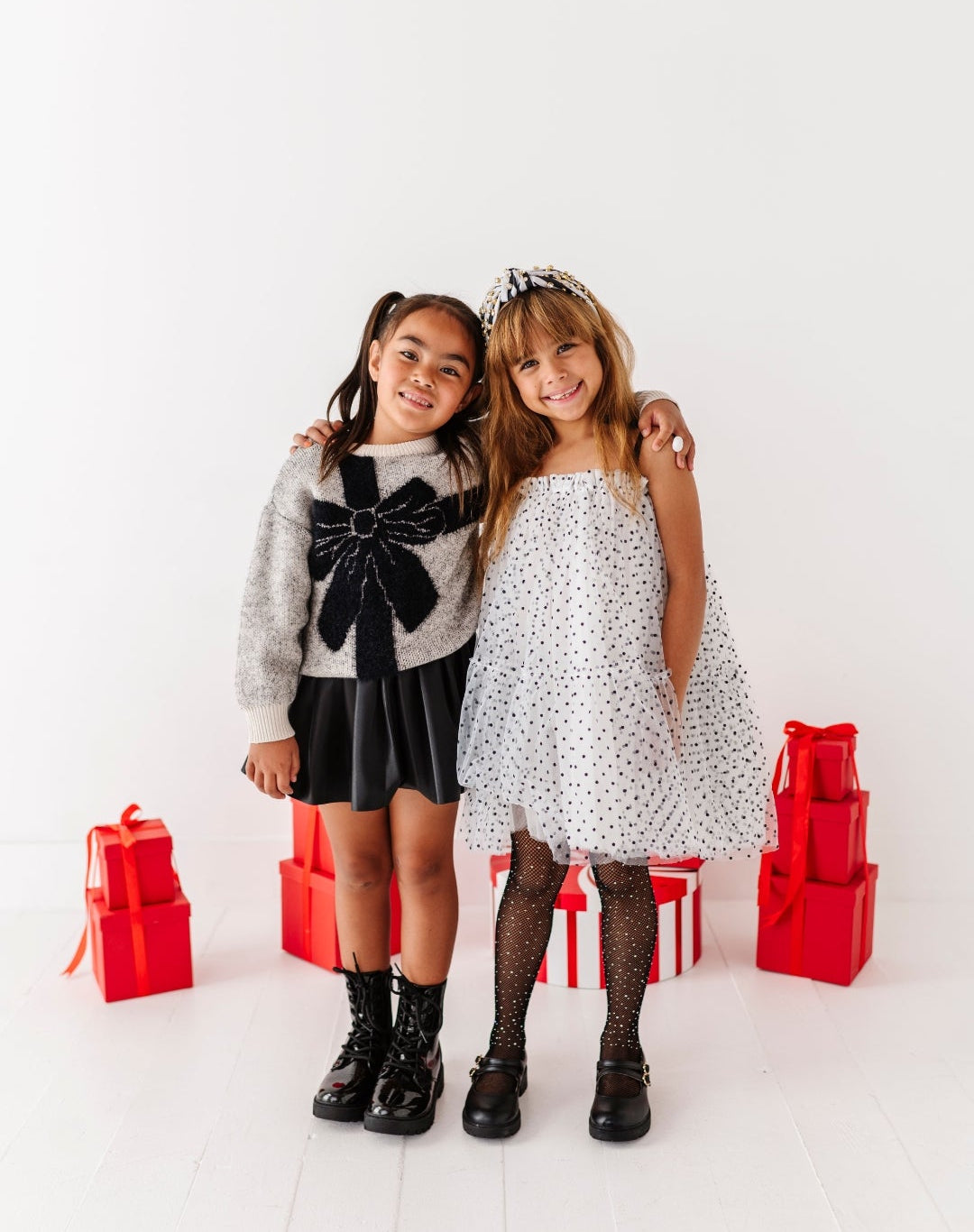 Black & White Confetti Party Dress 2t