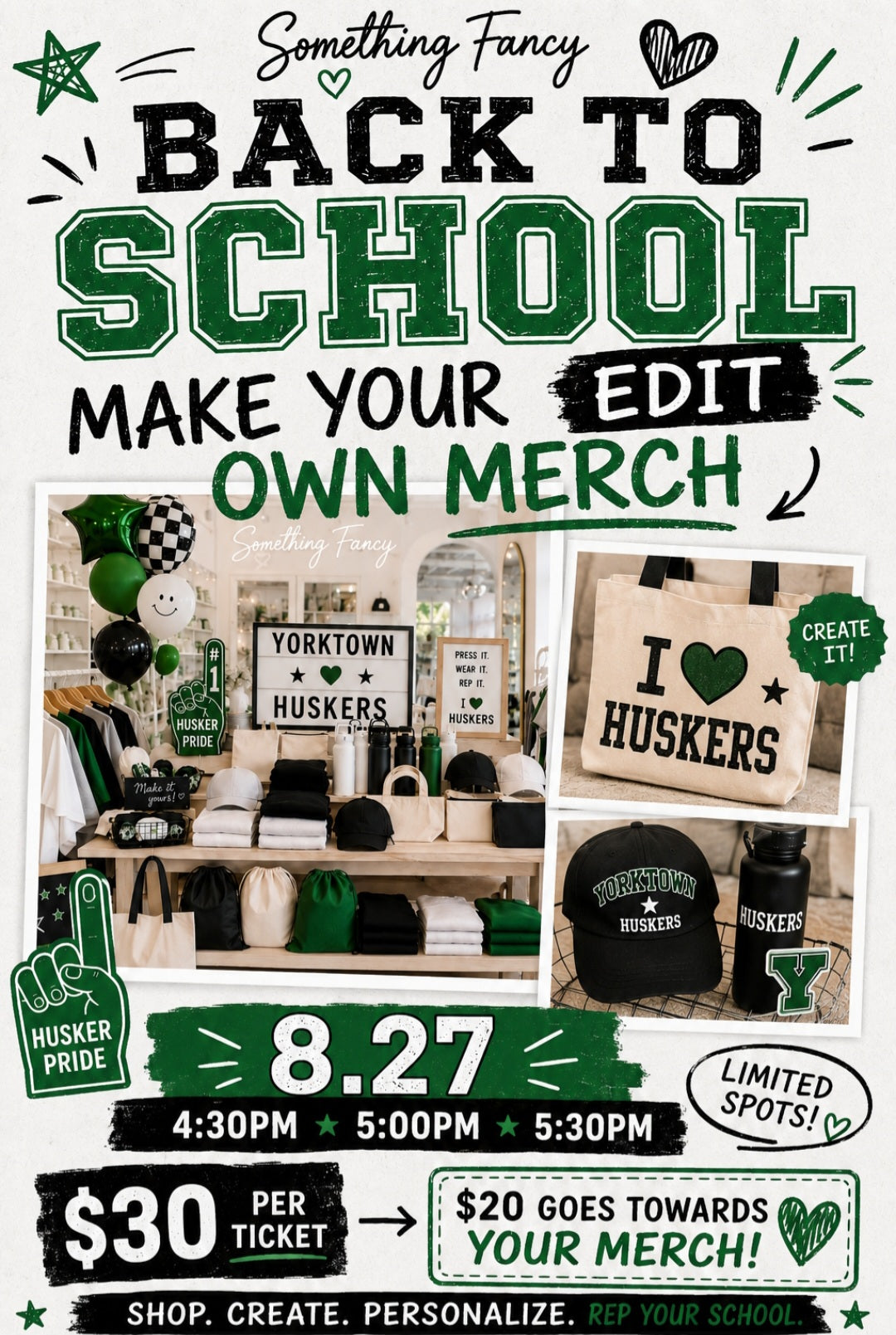 Yorktown 5:30 pm!! Create Your Own Merch :: Back to School Edit