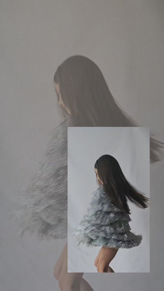 Silver fringe tinsel jacket