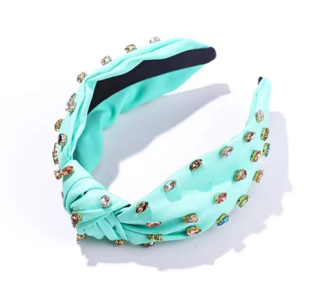 Mint gem headband