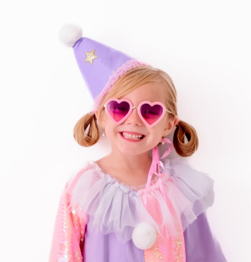 Purple & Pink Clown hat