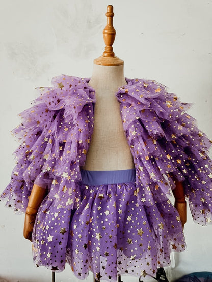 Purple star tutu skort