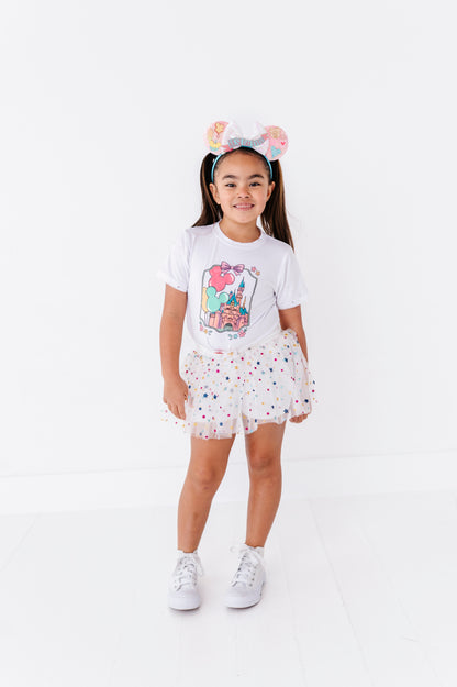 Magical white & silver star tee