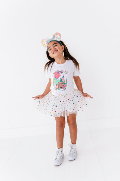 Magical white & silver star tee
