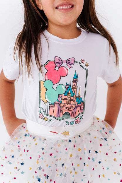Magical white & silver star tee