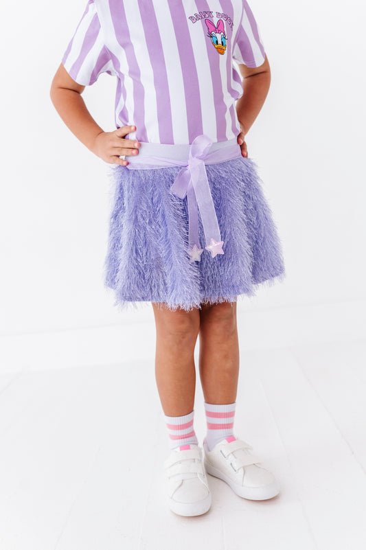 Fluffy purple skort