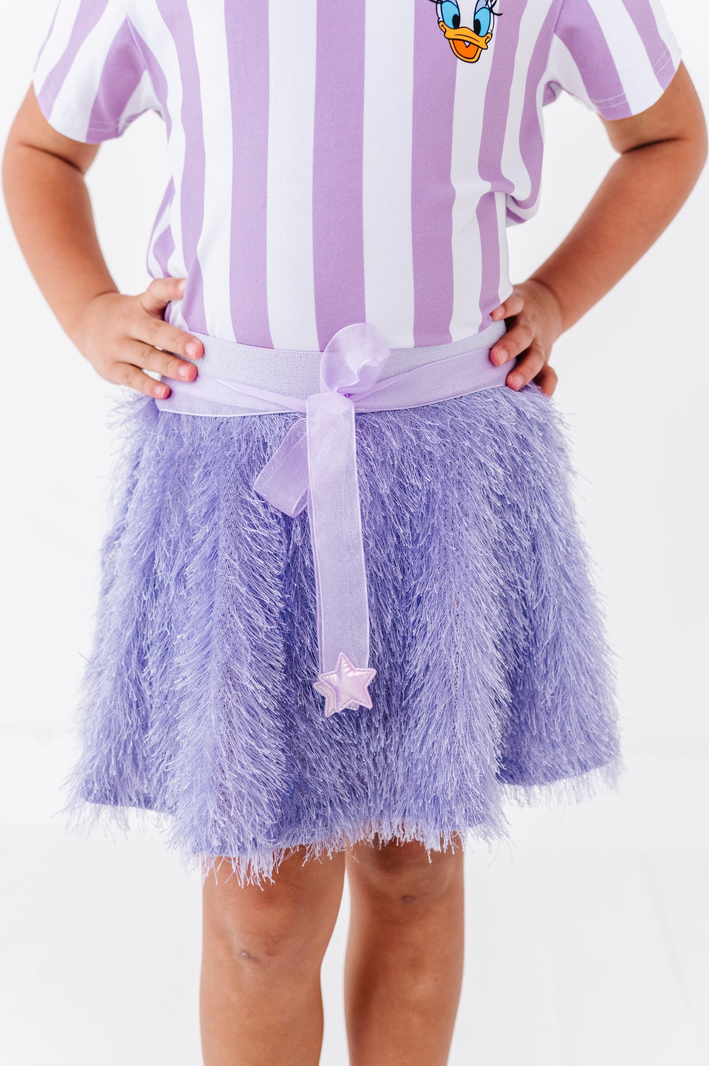 Fluffy purple skort
