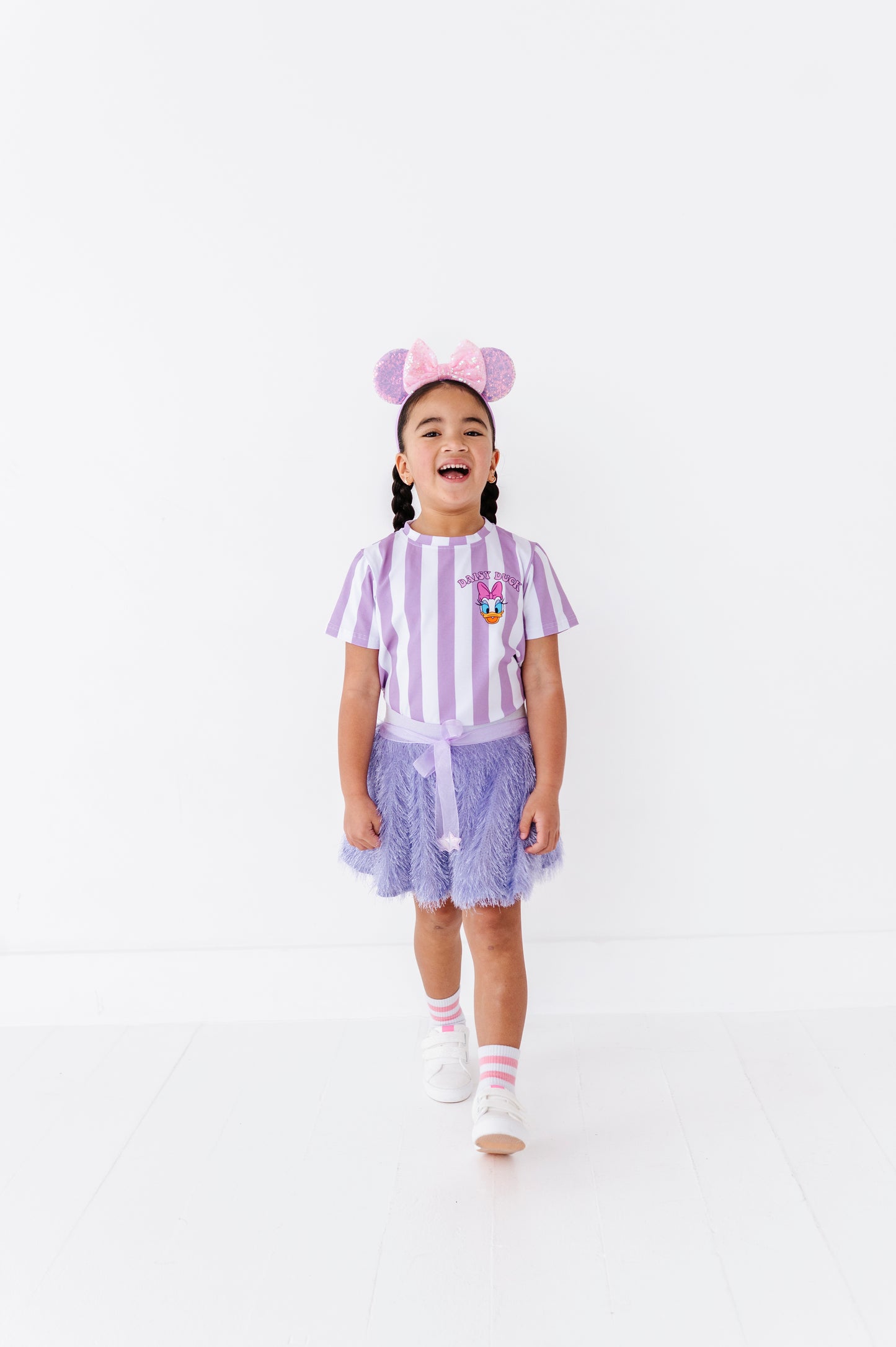 Fluffy purple skort