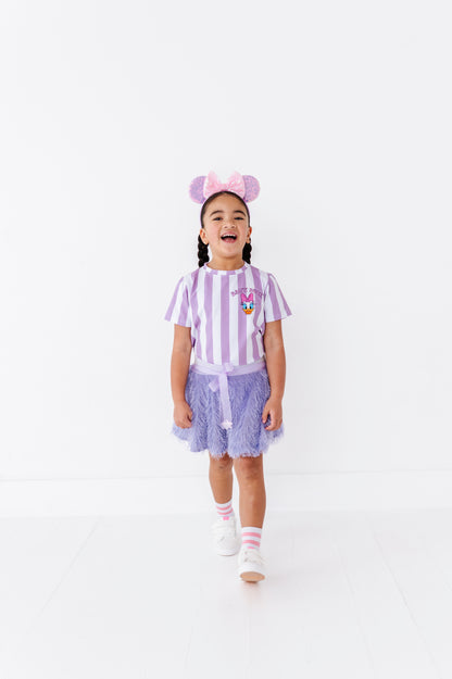 Fluffy purple skort