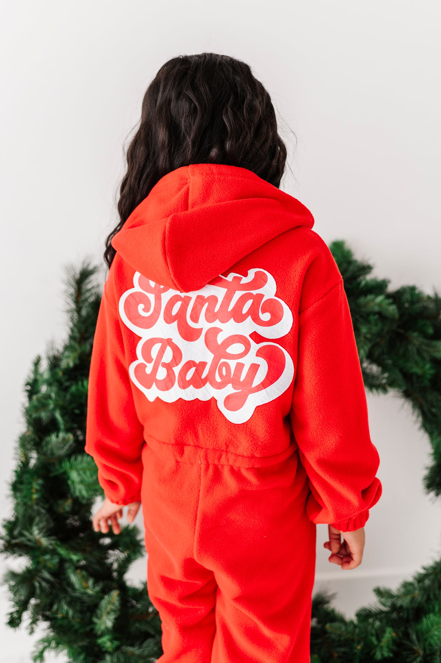 Red Santa Baby jump suit