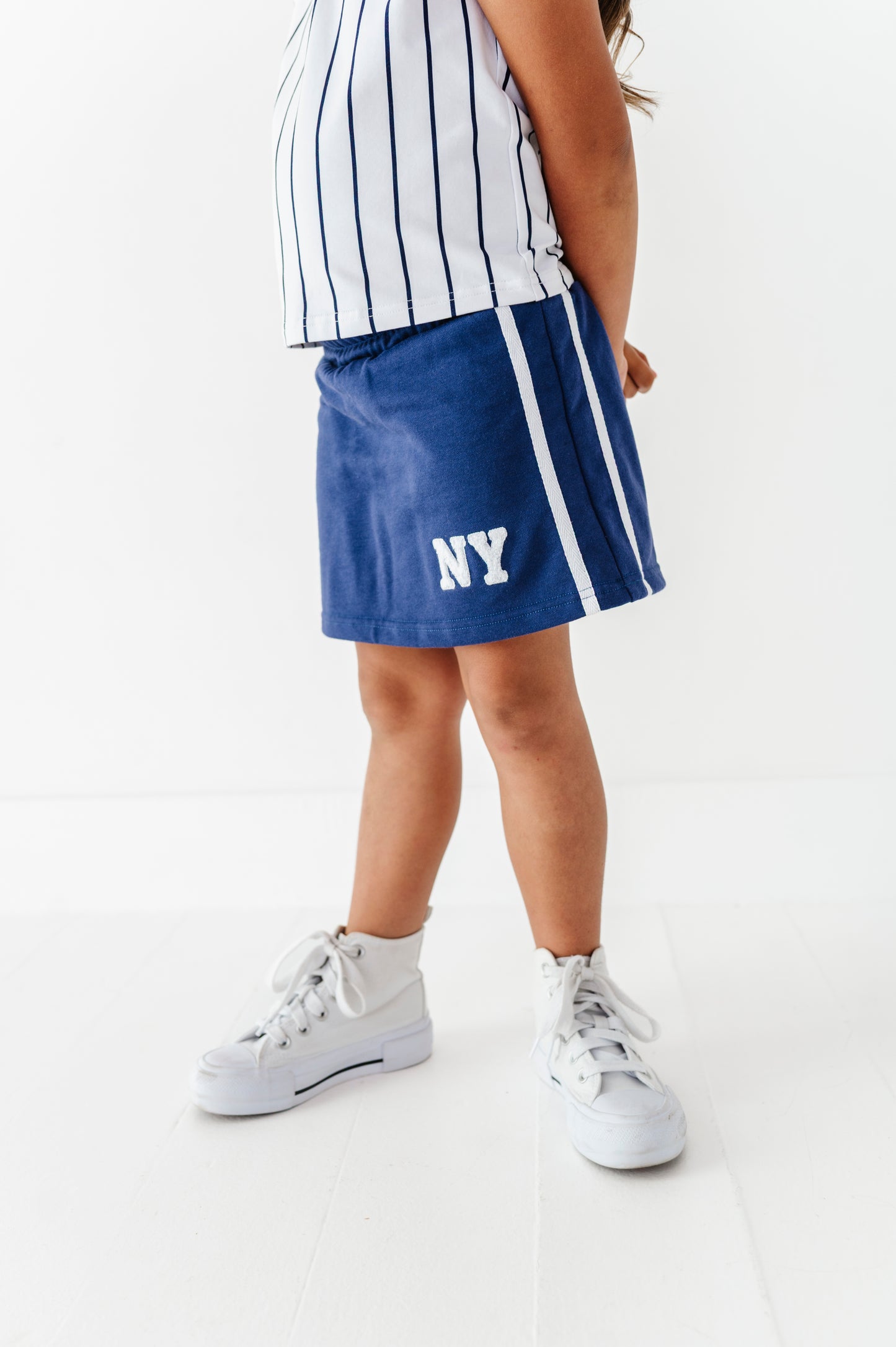 NY navy blue skort
