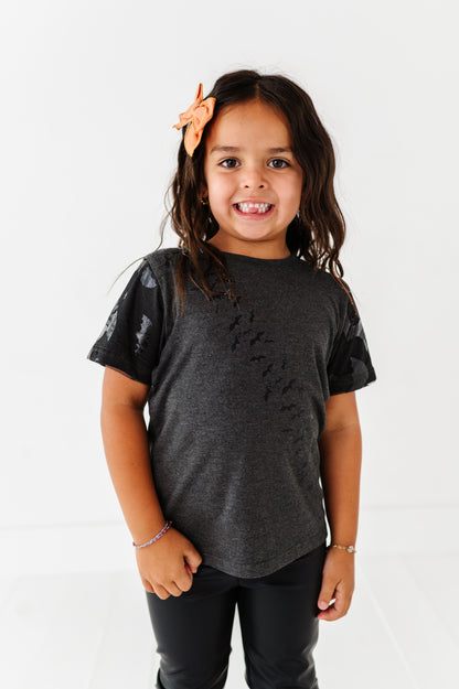 Mesh Sleeve Bat Tee
