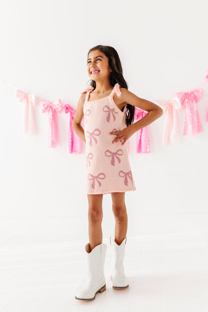 Knit bow dress
