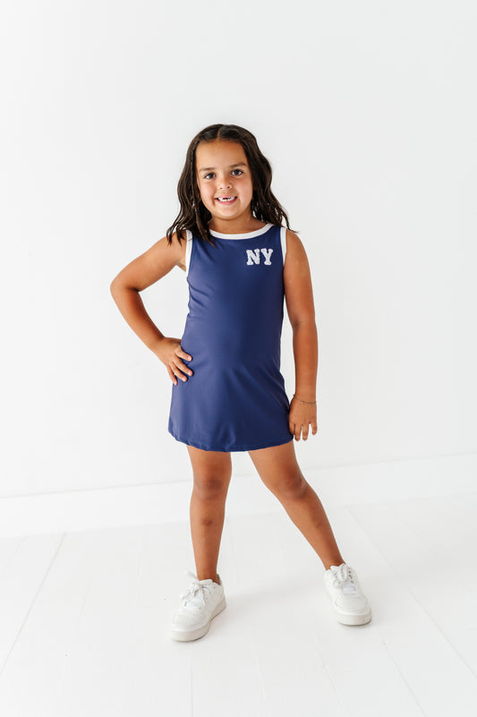 Navy blue NY tank dress