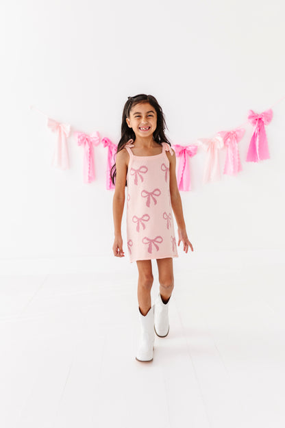 Knit bow dress