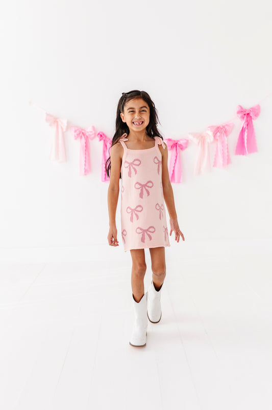 Knit bow dress