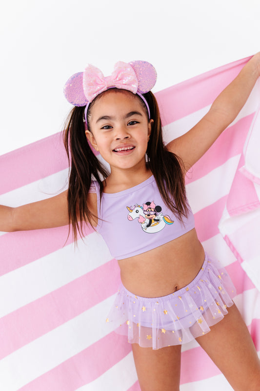 Purple magical two piece swimsuit