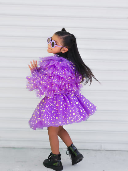 Purple ruffle jacket