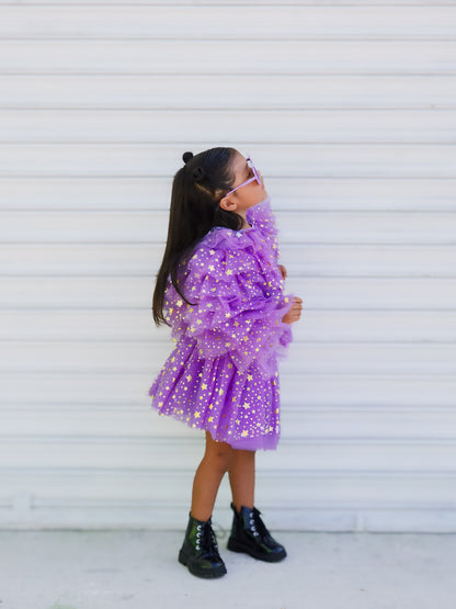 Purple ruffle jacket